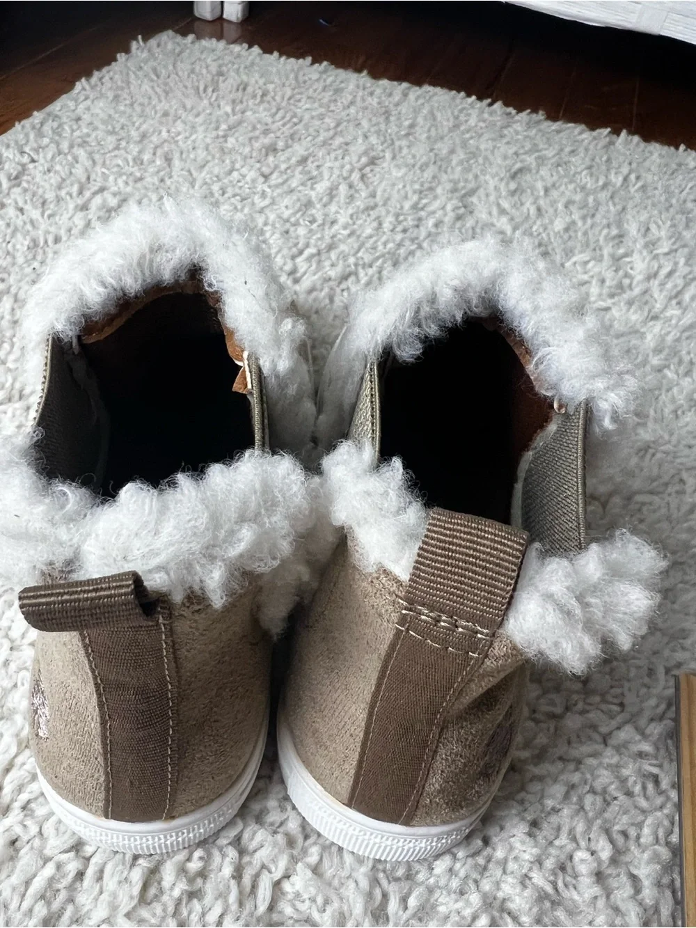 GIRLS LUCKY BRAND FAUX SUEDE/FUR BOOTS SZ 13 NWT